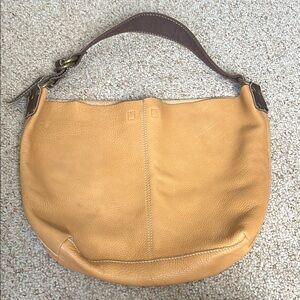 Lucky Brand Vintage Tan Leather Hobo Bag